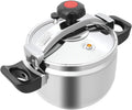 Pressure Cooker, 60Kpa Gas Stove Top Pressure Canner, High-Pressure Pressure Stewing Canner, Cooker Pot for All Stoves (Silver) (7L)
