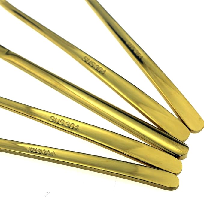 JASHII Mirror Polished Gold 30-Piece SUS304 Stainless Steel Flatware Set,Silverware Set Dinner Knife Fork Spoon Dessert Fork Salad Spoon Service for 6