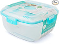 CORE HOME 7-Piece 57.5oz Salad Lunch Container with Dressing Cup, Reusable Utensils & Ice Pack, Large Meal Prep Bento Box for On-the-Go Salads, Work, School & Travel, Strobe