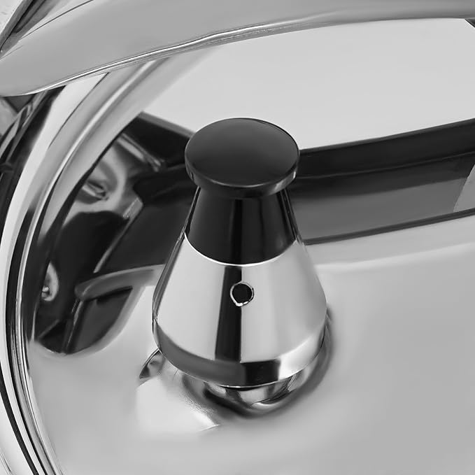 26L Stainless Steel Pressure Cooker, 27.5QT Induction Compatible Pressure Cooker, 60KP High Pressure Stewing Pot, Compatible with Gas & Induction Cooker