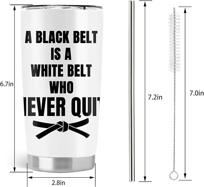 Taekwondo Gifts, Taekwondo Gifts for Boys, 20oz Stainless Steel Tumbler with Lid Straw
