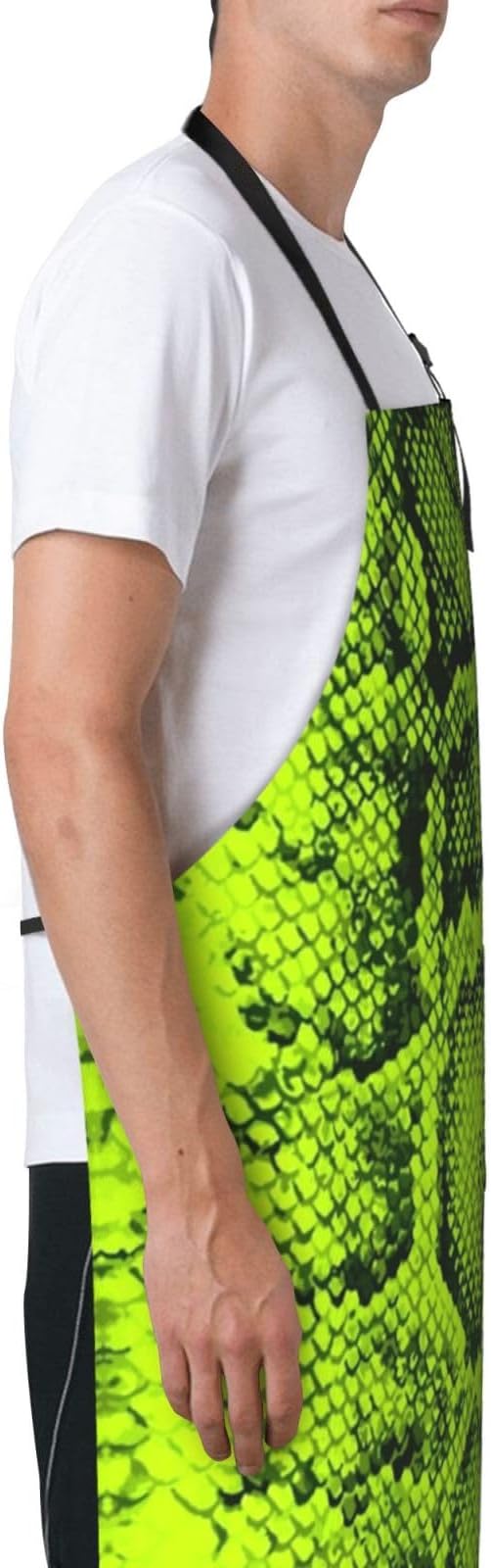 Snakeskin Aprons Cool Aprons with Pockets and Adjustable Mens Apron for Gardening Cooking Kitchen