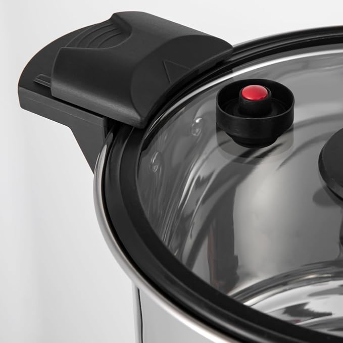 7.4 Quart Stainless Steel Pressure Cooker, 60Kpa Pressure Canner with One-hand Operating Glass Lid Pressure Cooker Safer for Canning Pressure Cookder Easy to Clean