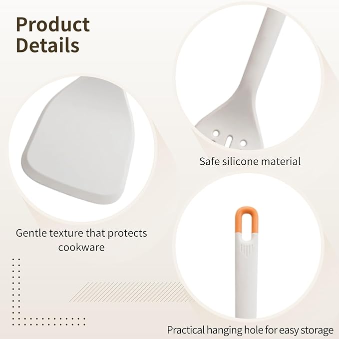 5 Pcs Gray Silicone Cooking Utensils Set, High Heat Resistant Kitchen Utensil Set, Non-Stick Cookware Safe, BPA-Free, Ergonomic Grip Design for Everyday Culinary Needs