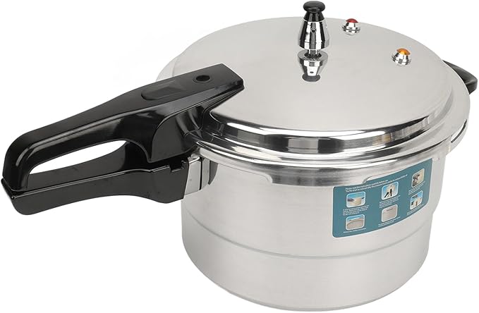 Luqeeg Aluminum Pressure Cooker, Pressure Canner with Heat Quickly, Even Heat Distribution, Induction Stove and Open Dual Use, Fast Cooking Pot, Pressure Cooker for Canning