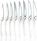 JASHII 18/10 Stainless Steel 8 Piece Mirror Polished Silver Steak Knife Silverware Utensil Set