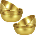 10 Pcs Mini Stainless Steel Gold Mixing Bowls Salad Bowls Gold Serving Bowls for Baking, Prepping and Serving Food Salad Fruit Snack Soup Cereal