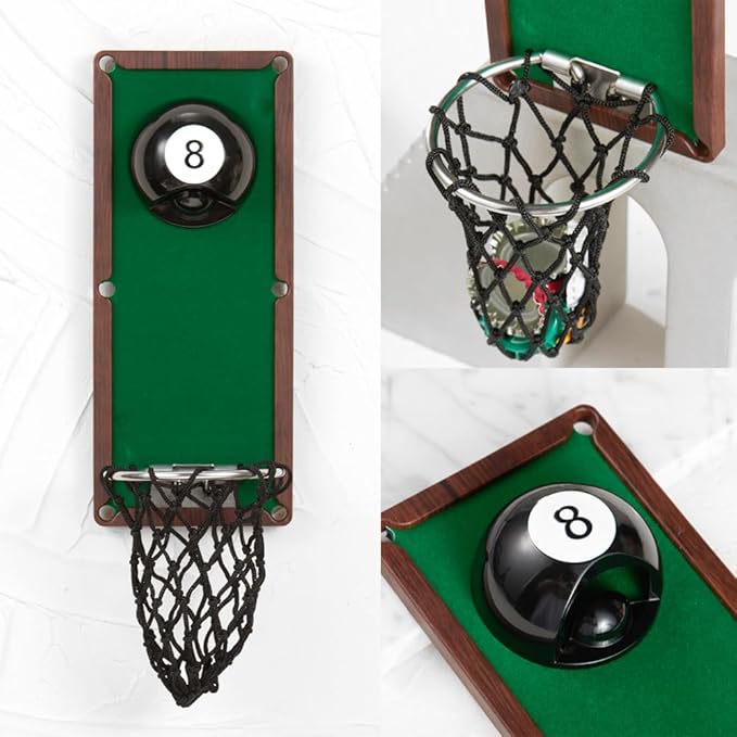 Arola Magnetic Billiard Ball Bottle Opener, Removable Wall Mounted Opener with Cap Collector, Birthday Gift for Billiards Enthusiast, Beer Lovers and Men, as Kitchen Yard Bar Decoration（Flannel）