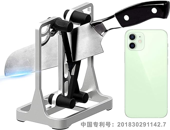 Kitchen Knife Sharpener,Edge Works Knife Sharpeners for Kitchen Knives,Knife Sharpeners for Military Aluminum, Hone, Sharpens, Beveled, Polishes Dull, Serrated, Standard Blades & Chef's Knives