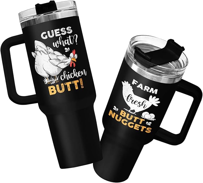 34HD 40oz Funny Halloween Cat Tumbler with Handle – Black Cat Gift, Holiday Travel Mug with Lid & Straw