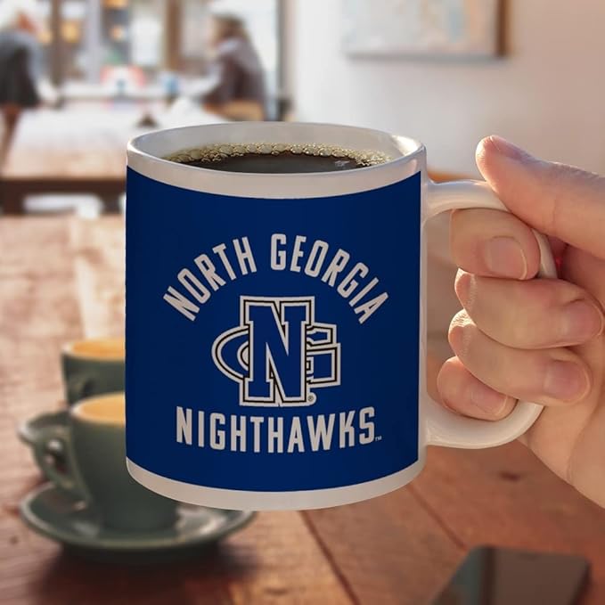 University of North Georgia Nighthawks Ceramic Coffee Mug, Novelty Gift Mugs for Coffee, Tea and Hot Drinks, 11oz, White