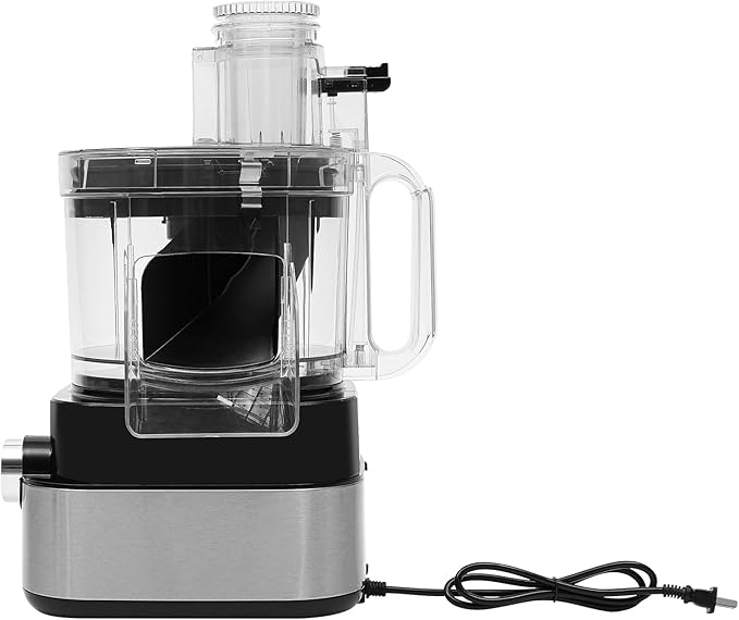 5L/1.32 Gal Food Processor, Electric Vegetable Chopper, 600W Cutter Food Processor with 5 Blades,2 Speed, Dice, Shred, Slice, Grind