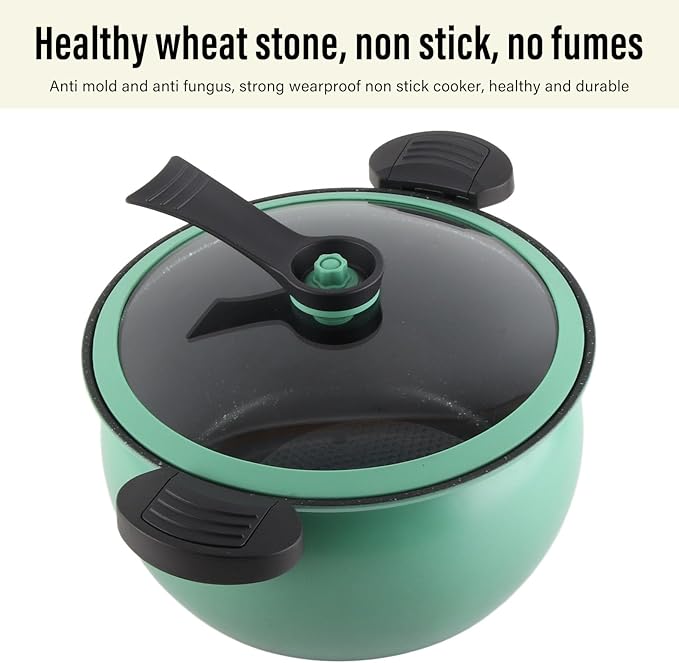 Micro Pressure Cooker Fast Cooking Cookware, 31 * 28 * 17cm Non Stick Microwave Kitchenware, Multi Functional Big Capacity Universal Stew Pot (5L)