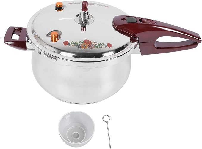 Stainless Steel Pressure Cooker 80KPA, Cookware Pressure Canner Rice Cooker with Safety Valve Devices, Compatible with Gas & Induction Cooker (11L)