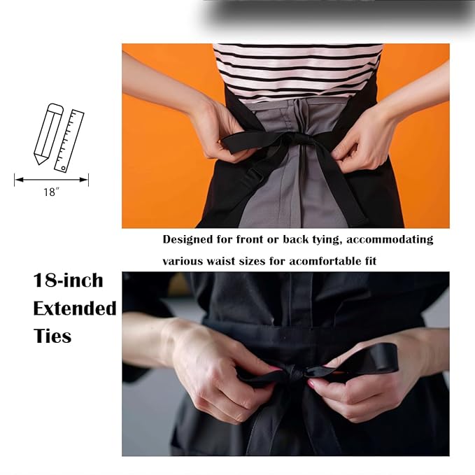 Funny Aprons for Men with 2 Pockets - I Didn't Wash My Hands, Waterproof Adjustable Bib Apron for Cooking Kitchen Grilling Grill BBQ Dishwashing, Black