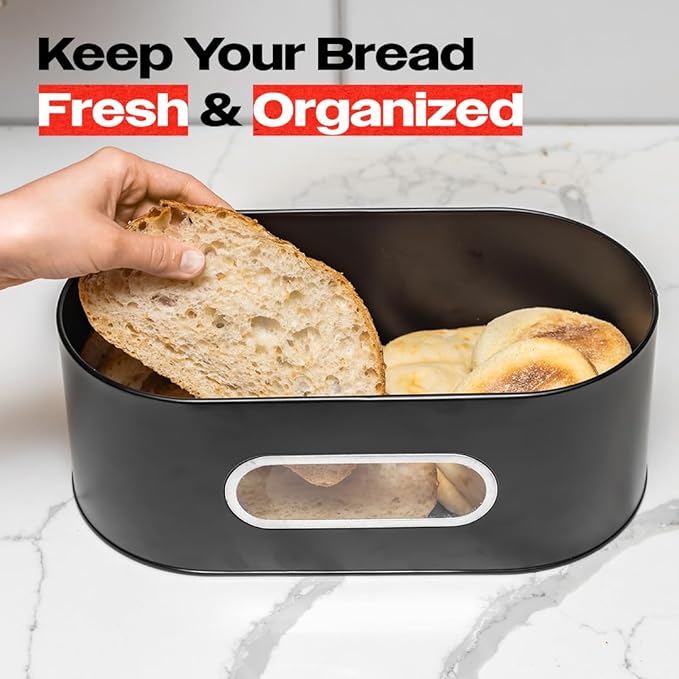 Bread Boxes - Wooden Bread Box - Stylish Bread Keeper - Bread Boxes for Kitchen Counter - Reliable Bread Storage Box - Modern Bread Bin - Bread Box by Knivi