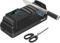 Electric Knife Sharpener, 5-in-1, 3 Rotational Speed Adjustable Electric Knife Sharpener for Straight/Serrated/Ceramic Knives, Scissors, Chef Knives, Axes,Black B01KS06