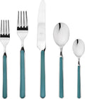 Fantasia Flatware Set - 5 Pieces - Petroleum