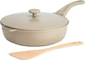 Goodful All-in-One Pan, Multilayer Nonstick, High-Performance Cast Construction, Multipurpose Design Replaces Multiple Pots and Pans, Dishwasher Safe Cookware, 11-Inch, 4.4-Quart Capacity, Linen