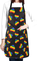 LGBT Aprons Gay Aprons with Pockets and Adjustable Rainbow Apron for Gardening Cooking Kitchen