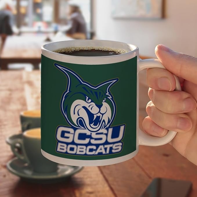 Georgia College Bobcats Logo Ceramic Coffee Mug, Novelty Gift Mugs for Coffee, Tea and Hot Drinks, 11oz, White