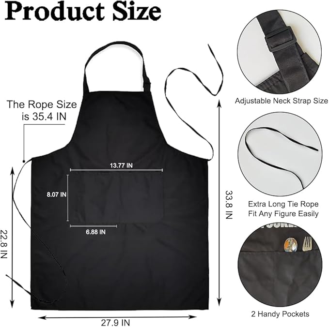 AGMDESIGN One Great Fisherman, Best Catch Of His Life 2-Pack Apron Set, Bridal Shower Gift for Couples, Anniversary Birthday Gifts for Parents BFF