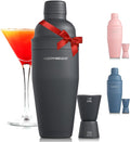 Modern Mixology Matte Black Bartender Kit – Cocktail Shaker and Jigger Set, 24oz Drink Mixer with Cap – Home Bar Tools for Mixing Cocktails, Martini, Margarita – Sleek Gift for Men & Women