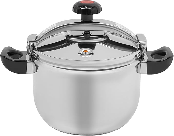 Pressure Cooker, 60Kpa Gas Stove Top Pressure Canner, High-Pressure Pressure Stewing Canner, Cooker Pot for All Stoves (Silver) (11L)
