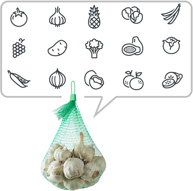100pcs Egg Hatching Bags Strong Stretchable Plastic 15 inch Mesh Bag Reusable for Vegetables Fruits Toys