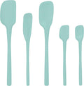 Tovolo 5-Piece Silicone Utensil Set (Light Aqua): Spatula, Spoonula, Jar Scraper, Mini Spatula, and Mini Spoonula