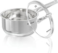 Sunhouse – 2 Quarts Stainless Steel Sauce Pan with Lid - PFOA-FREE, High Stainless Steel Sauce Pan, Advanced Impact Bonding Induction Base, Stay-Cool Handle, Compatible with All Cooktops