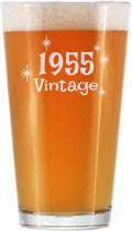Vintage 1955 Pint Glass for Beer - 70th Birthday Gifts for Men or Women Turning 70 - Fun Bday Party Decor - 16 oz