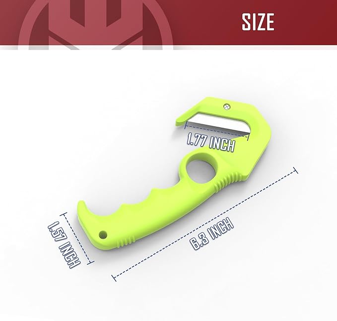 KNINE OUTDOORS Replaceable Blade Gut Hook Knife for Hunting with Interchangeable Razor Blades, Game Processing Skin and Gut Knife for Hunting, for Field Dressing Game