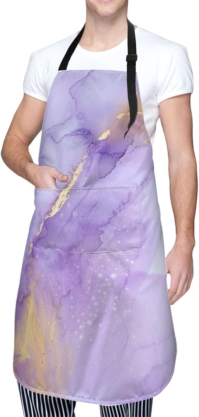 DADABULIU Apron Cooking With Pockets Adjustable Bib For Men Women Waterproof Chef Home Grilling BBQ Drawing