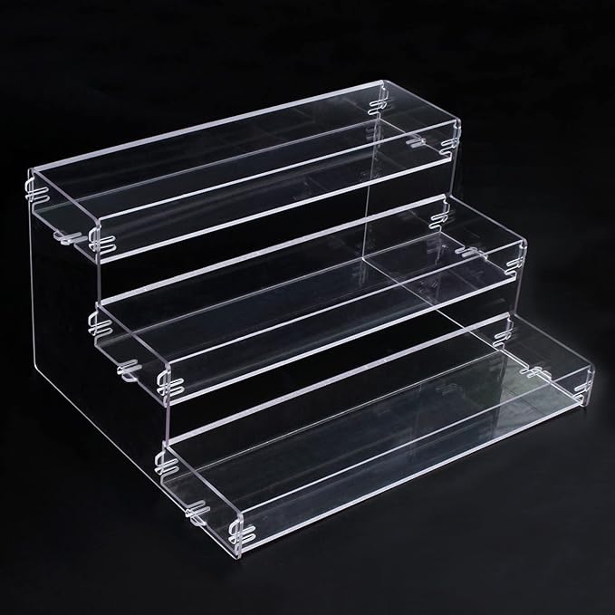 ELEGANTLIFE Spice Rack,No Tool Needed & No Pungent Acrylic Glue Self-derived Snap On Assembly Spice Shelf Pantry Kitchen Cabinet Organizer 10 in for Jars,Baking Supplies & Spice Bottles (3 Tier)