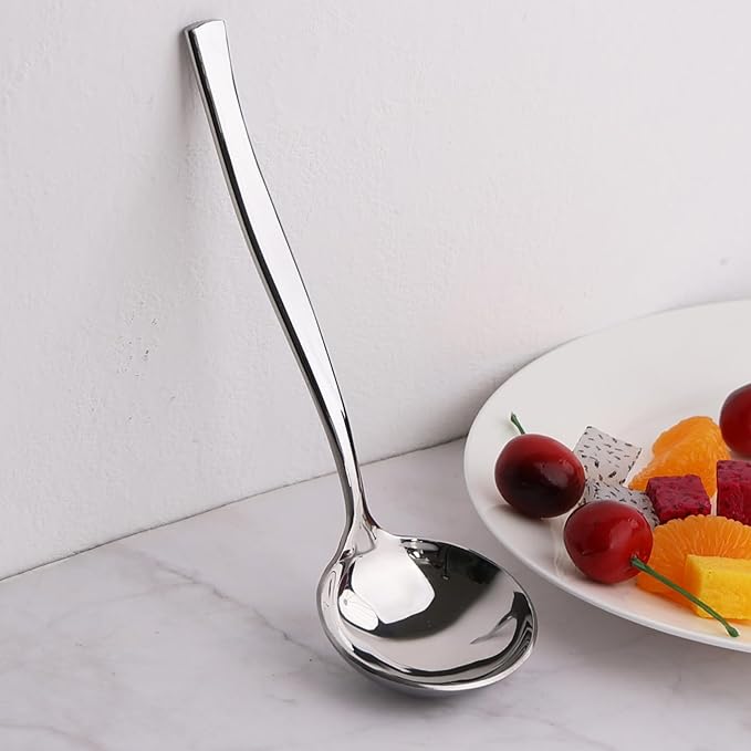 4 Pieces Stainless Steel Ladle, Small Soup Gravy Soup Spoon