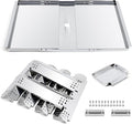 Criditpid Grill Replacement Parts for Nexgrill 720-0898, 730-0898, 720-0898A, Drip Pan Grease Tray & Grill Heat Plates Kit for Nexgrill 720-0896CA 720-0896CG Deluxe 6 Burner Gas Grill