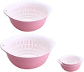 Colander Bowl Set of 2, Nesting Large Capacity Plastic Food Strainer for Pasta, Vegetables and Fruits Washing Draining Basket, Space Saving, BPA Free