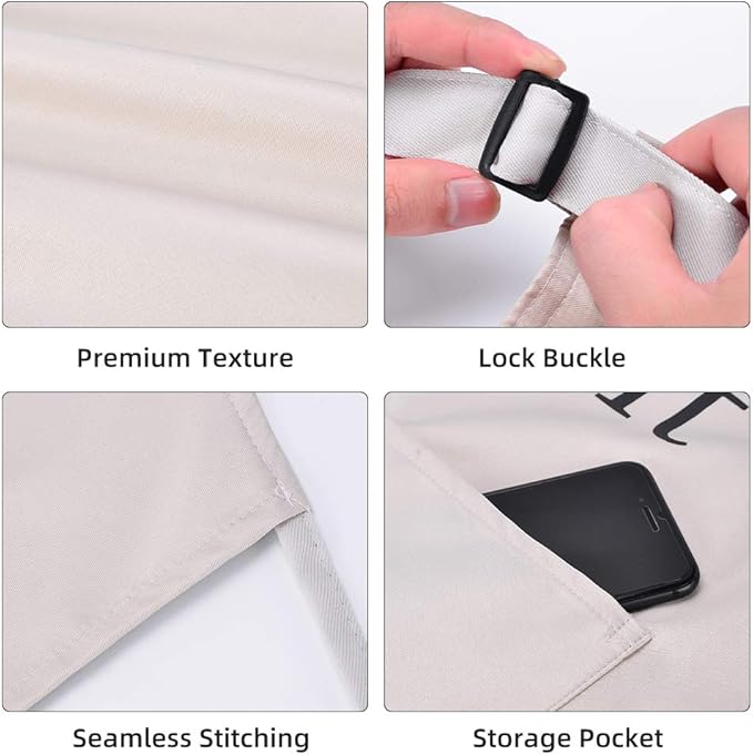 ZOORON Mr & Mrs 2-Piece Kitchen Aprons Set - Anniversary & Wedding Gifts for Couples