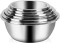 Stainless Steel Mixing Bowls-6 Piece Metal Meal Prep Bowls, Nesting Bowls for Easy Storage,Great for Cooking, Baking, Salad