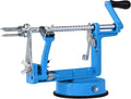 Apple Peeler, Slicer Corer Potato Peelers 3 In 1, Stainless Steel Heavy Duty with Suction Cup Base (Blue)