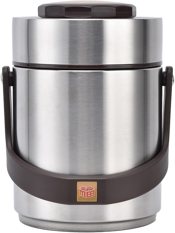 Stackable Food Containers, 1500 ml Stainless Steel Wide Mouth Lunch Box, Reusable Vacuum Insulated Food Jar for Adult (20cm/7.9in * 14cm/5.5in)