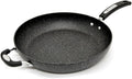 Starfrit The Rock Classic 12.5" (32cm) Non-Stick Deep Fry Pan with Helper Handle - Durable Forged Aluminum - Oven Safe - PFOA Free - Easy to Clean