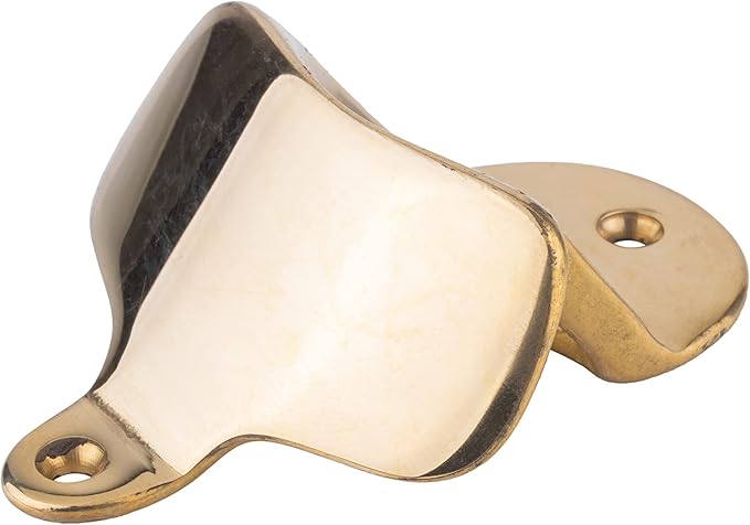 Cast Brass Classic Bottle Opener Wall Mounted | Vintage Bar Accessories for the Home or Restaurant | UA-725-PB