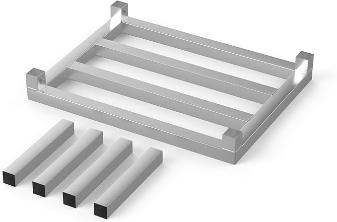 Aluminum Dunnage Rack | Storage in Restaurant, Kitchens and Garages and More! (24" Long x 18" Wide | Height: 12" Off The Floor)