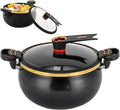 8L Micro Pressure Cooker, Non-Stick Pot Multi-Function Micro Pressure Cooking Pot for Induction Cookers, Gas Cookers, Electric Ceramic Stoves, Halogen Stoves (Black)