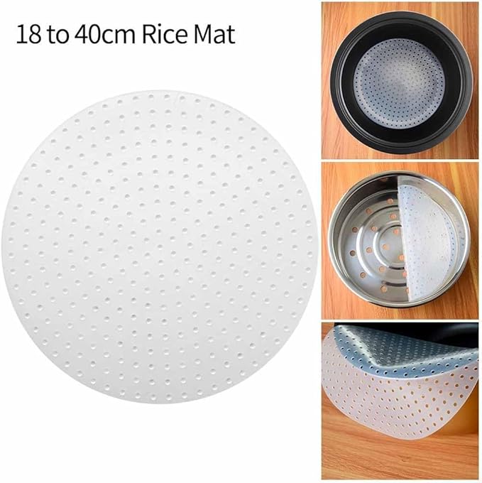 1pc 18-40cm Kitchen Rice Cooking Silicon Pad Mat, For Commercial Rice Cooking Anti-scorch Non-stick Pan Pad, Cooking Silicone Mat Thickened(26CM)