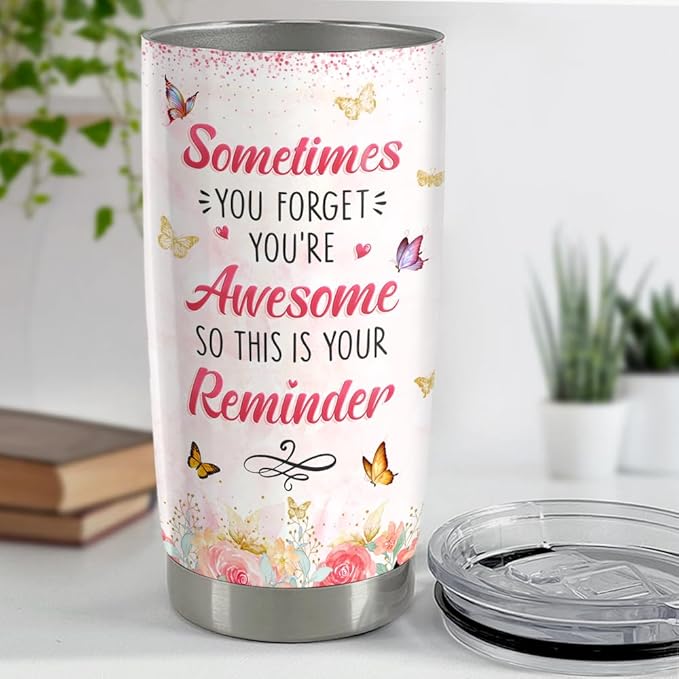 SANDJEST Inspirational Gifts for Women Tumbler 20oz Christian Gift Stainless Steel Insulated Coffee Travel Cup Mug Motivational Gift for Women Birthday Christmas