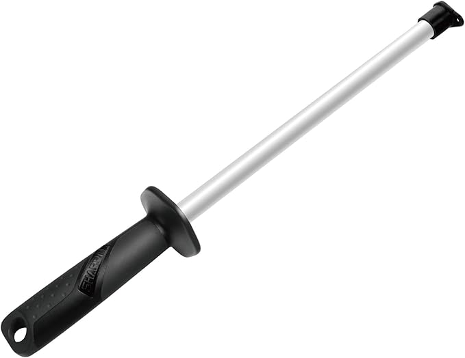 SHARPAL 118N Professional Ceramic Sharpening Fine Honing Rod Steel Kitchen Knife Sharpener Stick, With Anti-Breaking Cap