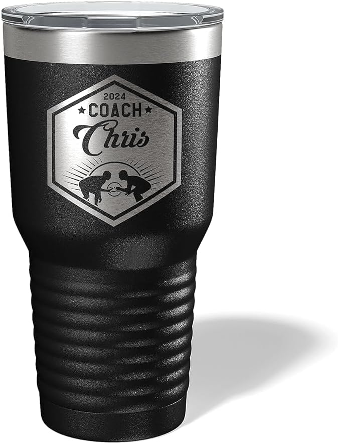 Wrestling Coach gifts, Tumbler, Coach tumbler, Wrestling gifts, Coach Beer glass, Coach gift, Coach gifts, Wrestling Coach (Wrestling Hexagon, Black, Wrestling Hexagon 30oz Black)